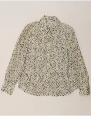 Fashion staples Adjustable Cuff Closure MADELEINE Womens Shirt UK 16 Large Off White Floral Cotton