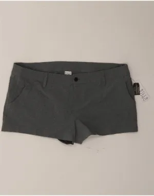 BILLABONG Womens Low Waist Hot Pants US 9 Medium W36  Grey Polyester Distressed finish Pocket Detail