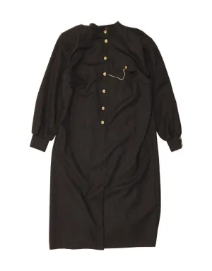 VINTAGE Womens Shirt Dress EU 44 XL Grey Polyamide Tear Resistant Reinforcement