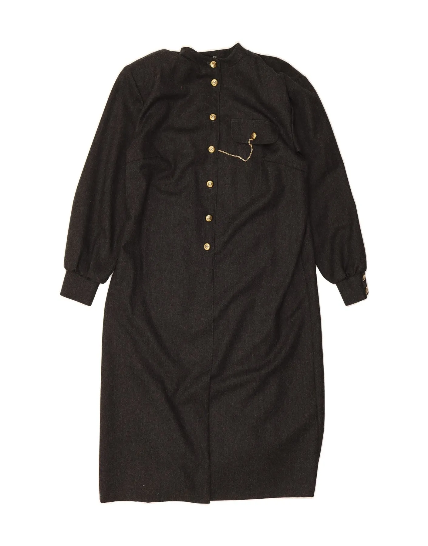 VINTAGE Womens Shirt Dress EU 44 XL Grey Polyamide Tear Resistant Reinforcement