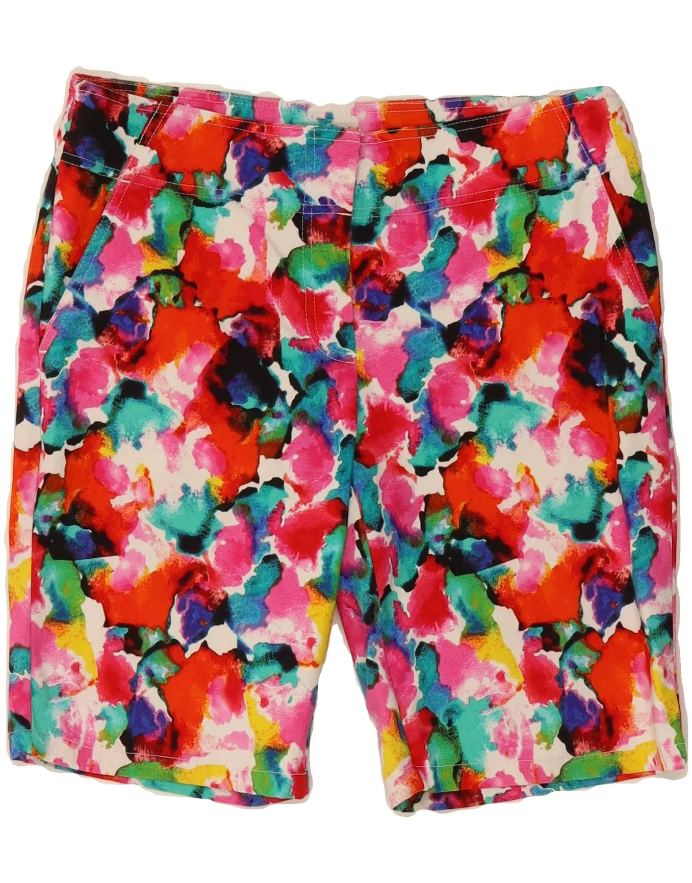 Plaid Design IZOD Womens Golf Chino Shorts US 6 Medium W32 Multicoloured Tie Dye Rayon