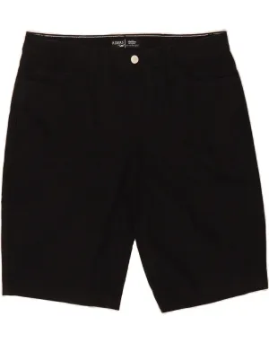 LEE Womens Riders Mid Rise Bermuda Shorts US 14 XL W34  Black Cotton Premium Pima Cotton