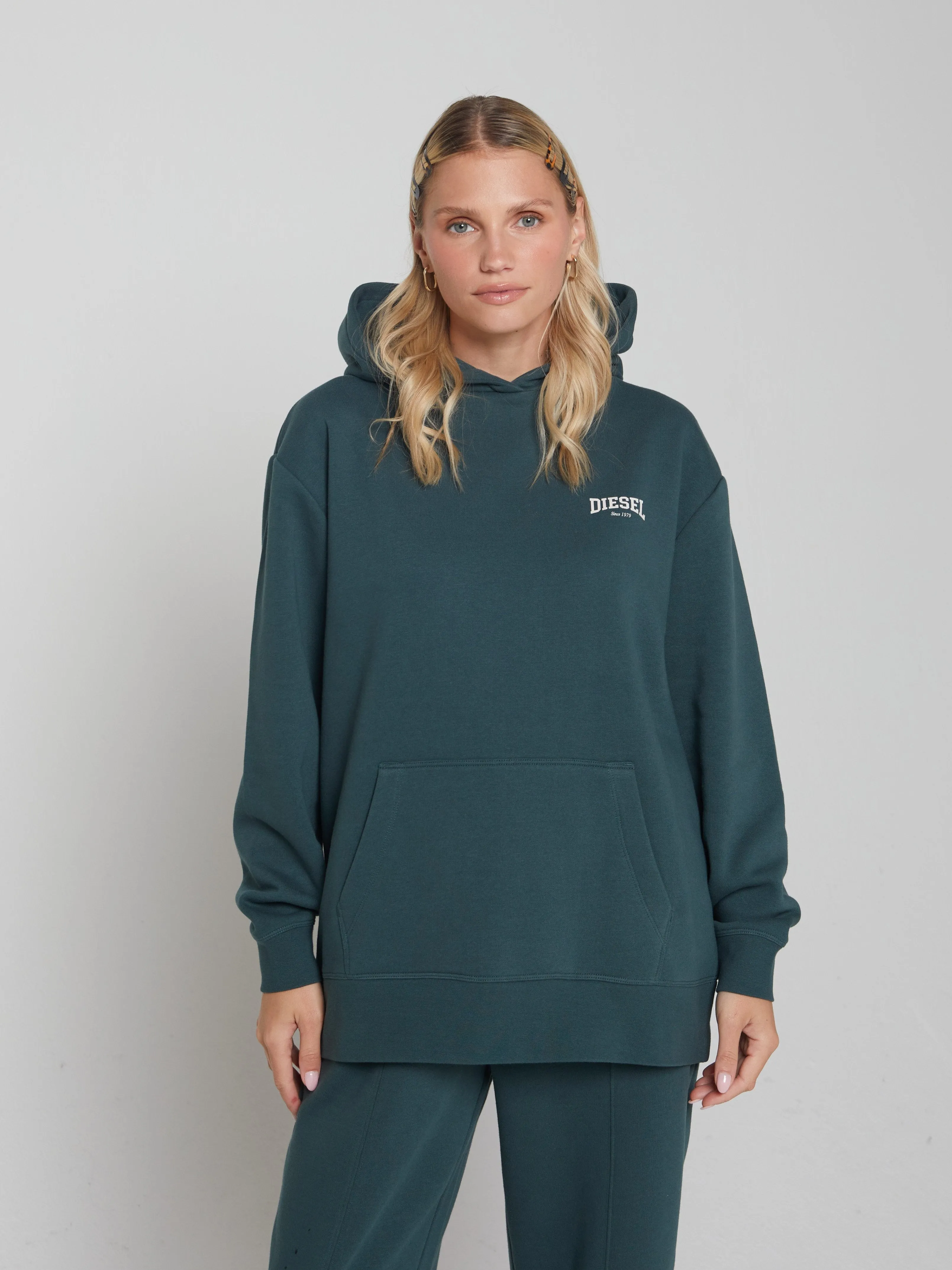 Simple Hoodie Noor Hood Campus Green