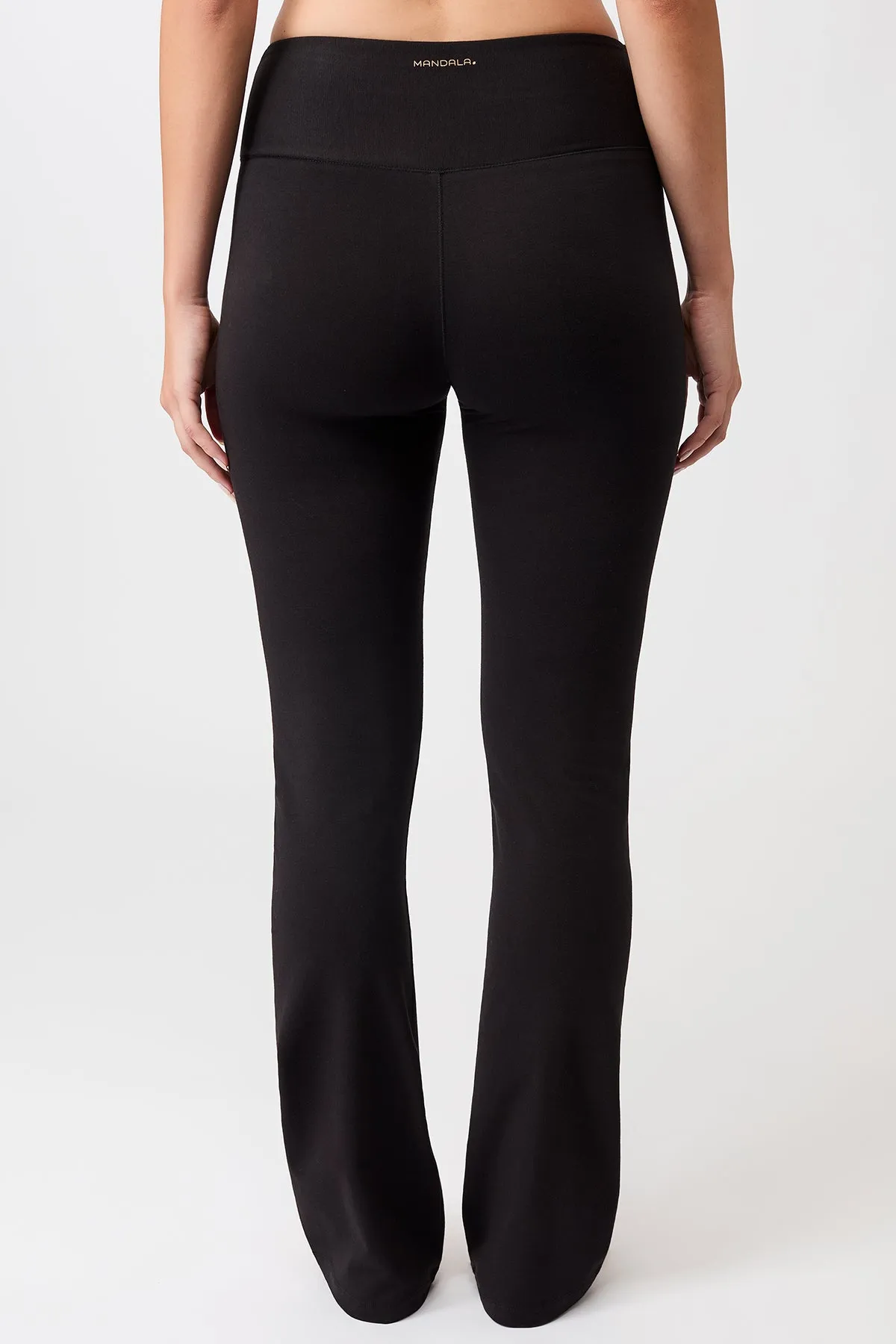 Smooth Feel Eco Friendly Envelope Flared Pants - Black, GOTS