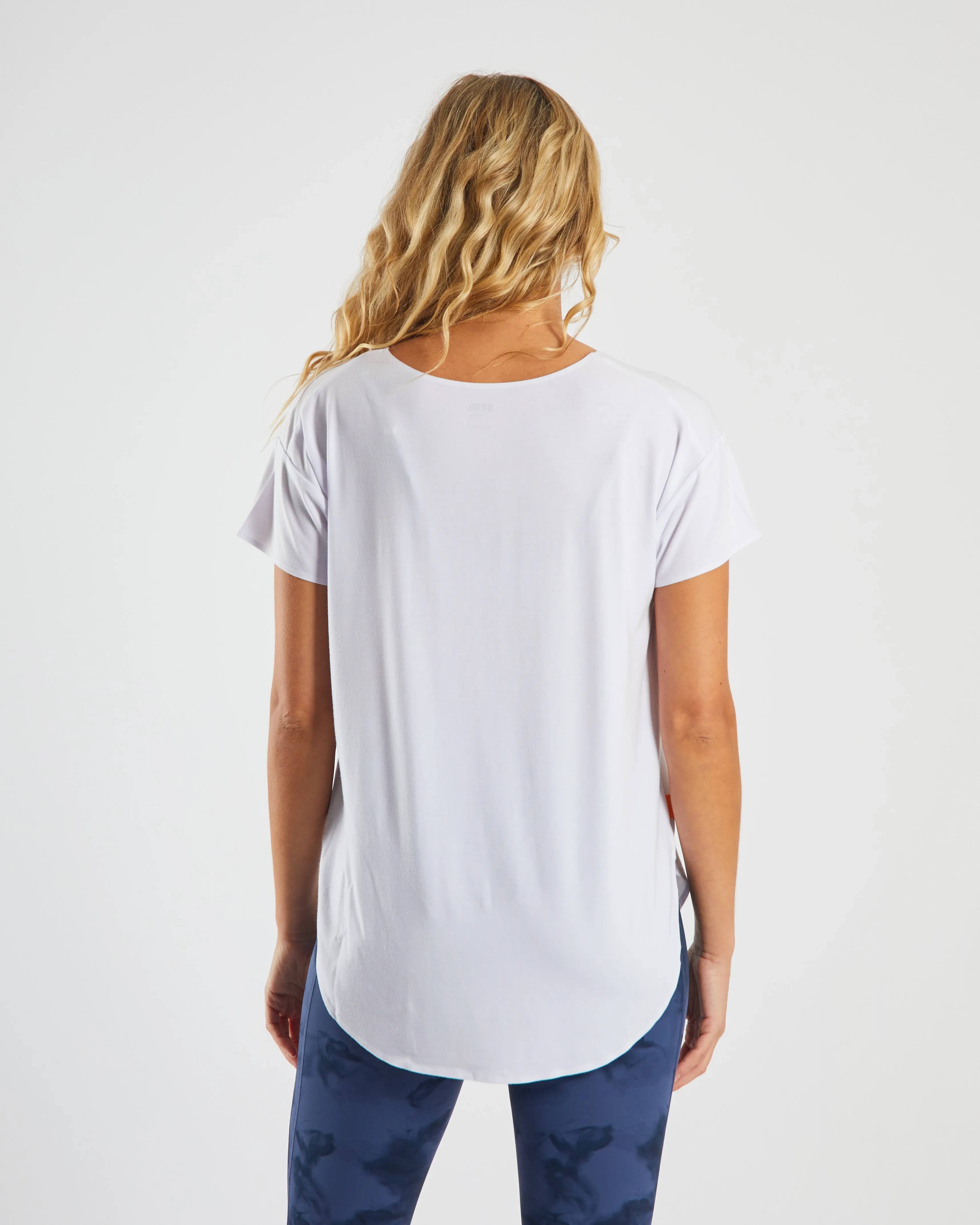 Heather Jersey Material Oceana T-Shirt Optic White