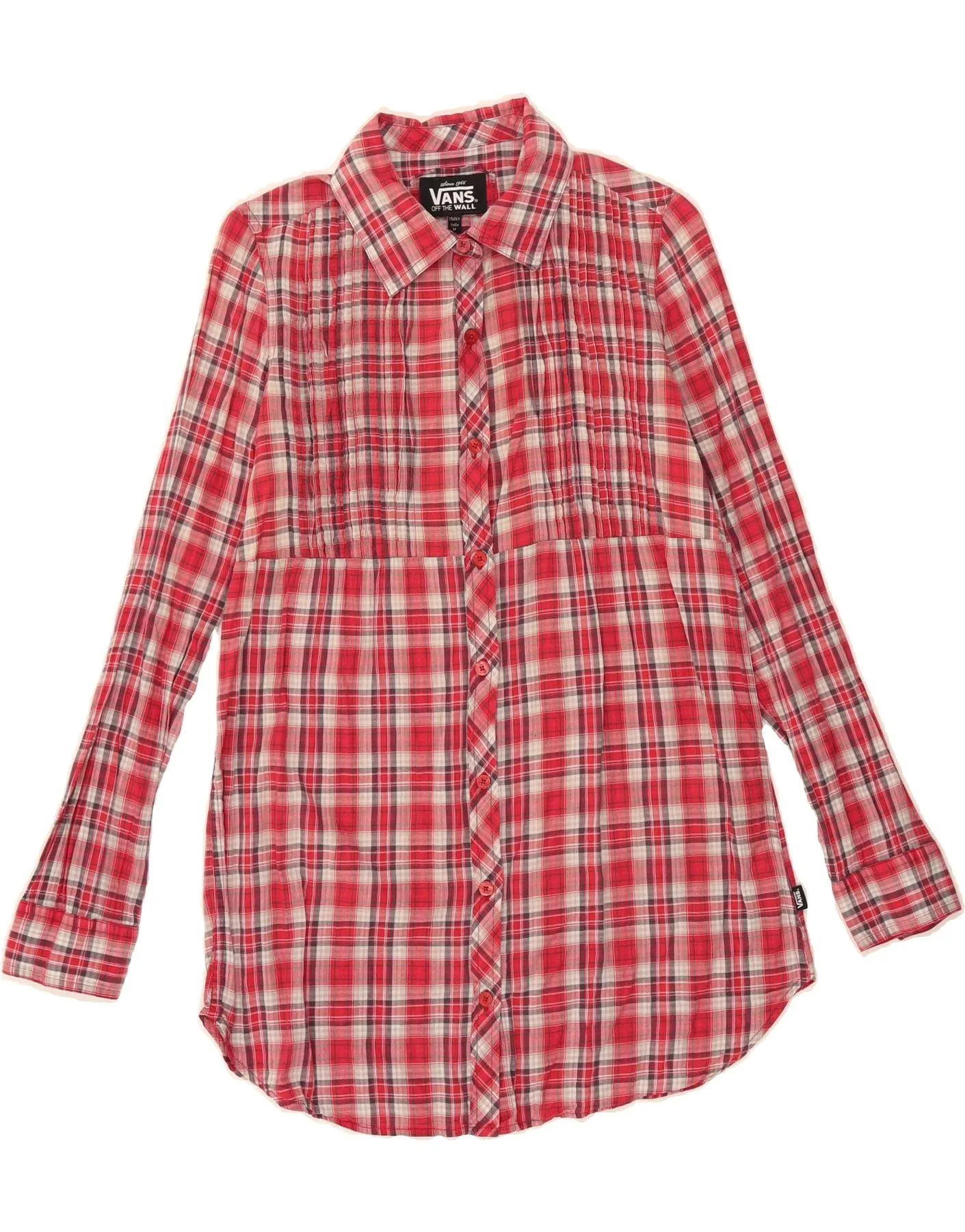 Standalone Option family gathering VANS Womens Shirt UK 12 Medium Red Check Cotton