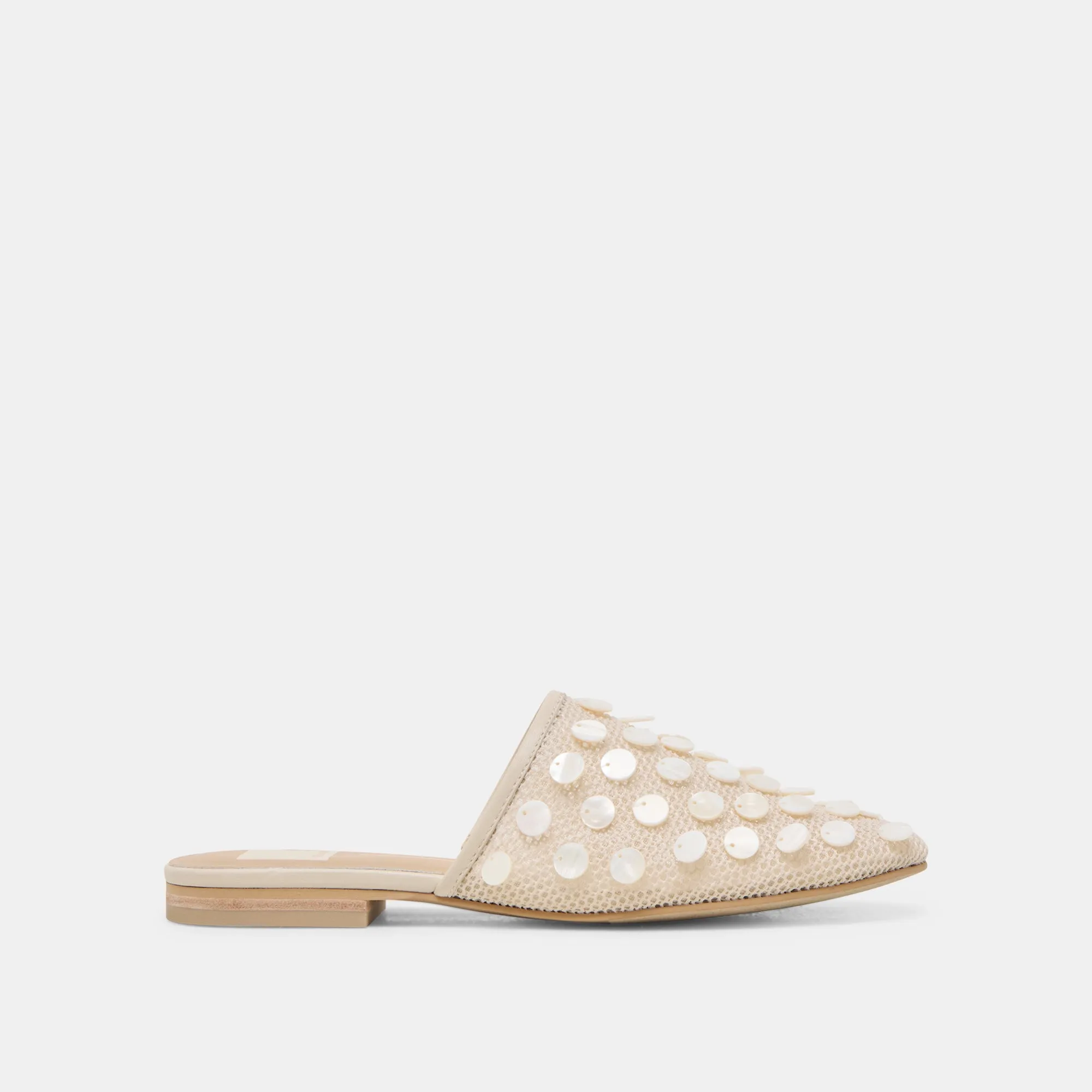 Media Day ROVA BEAD FLATS IVORY DISC MESH