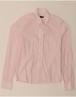 GANT Womens Shirt Blouse UK 8 Small Pink Pinstripe Cotton Fashion staples Seamless Sides