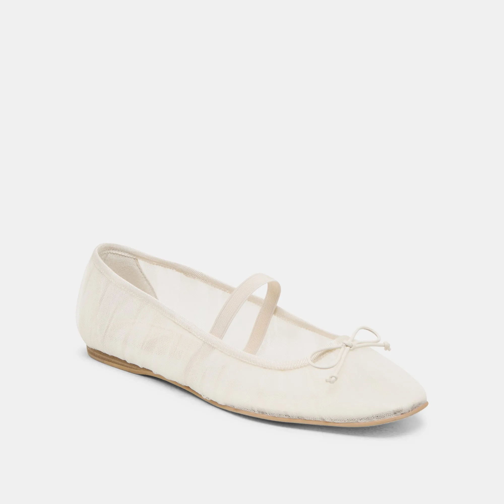 Sand View Multi Use RAEVEN BALLET FLATS WHITE TULLE
