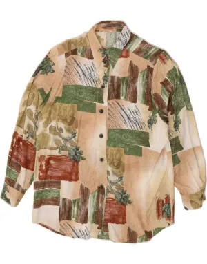 Anti Pilling Finish VINTAGE Womens Shirt UK 16 Large Multicoloured Patchwork