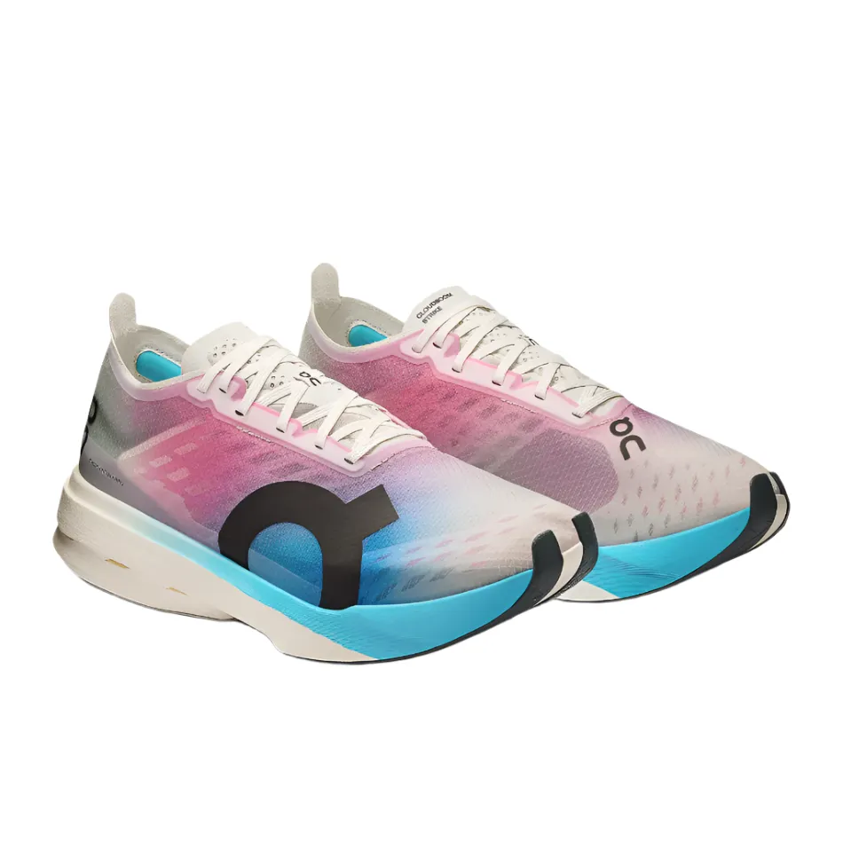 On Women's Cloudboom Strike Running Shoes in White/Horizon AW25 cushion - firm shoes