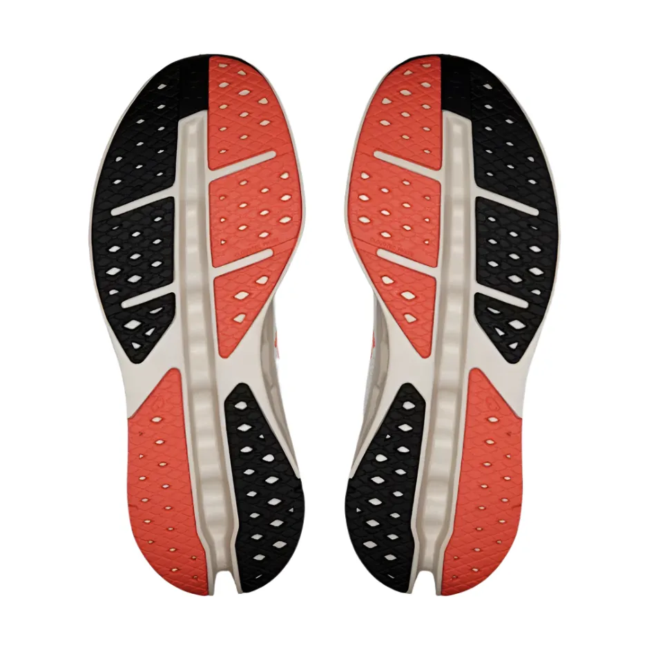 On Women's Cloudsurfer Max Running Shoes in Ivory/Salmon AW25 daytime running