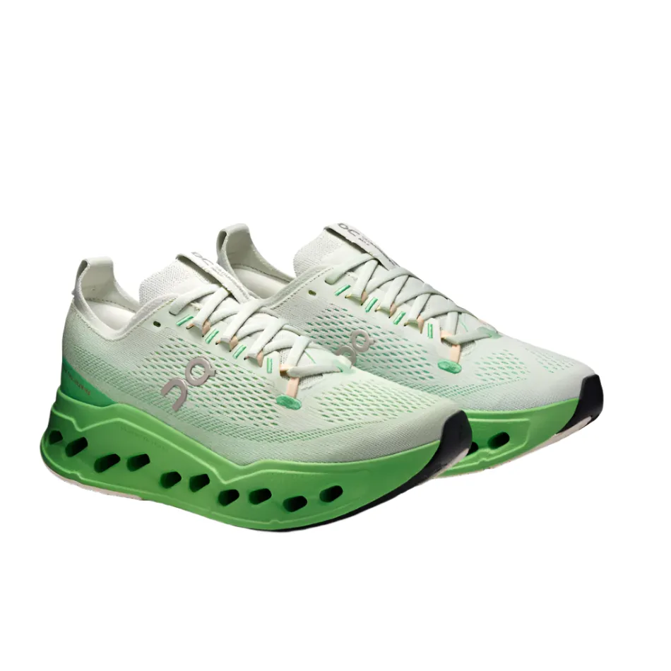 contoured insole shoes Micro Grip On Women's Cloudsurfer Max Running Shoes in Mineral/Honeydew AW25