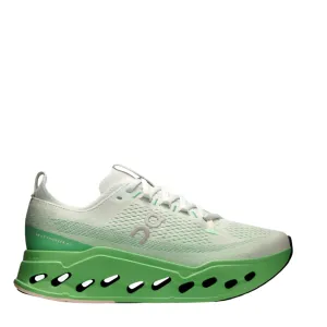 Ultra Grip Tread Contoured Heel Cup On Women's Cloudsurfer Max Running Shoes in Mineral/Honeydew AW25