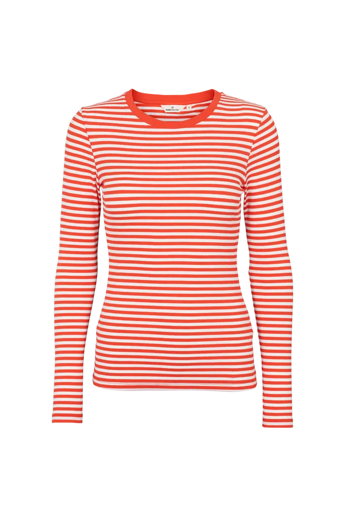 AntiPilling Treatment Ludmilla LS Tee - Grenadine / bright white