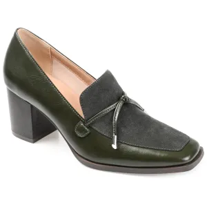 Journee Collection Women's Tru Comfort Foam Crawford Pump Luxe Leather Heels Open Toe Evening Pumps