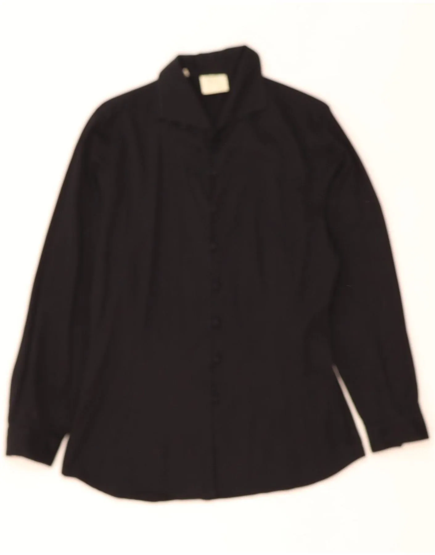 Mix-And-Match Athleisure Trend BENETTON Womens Shirt IT 46 Large Black Cotton
