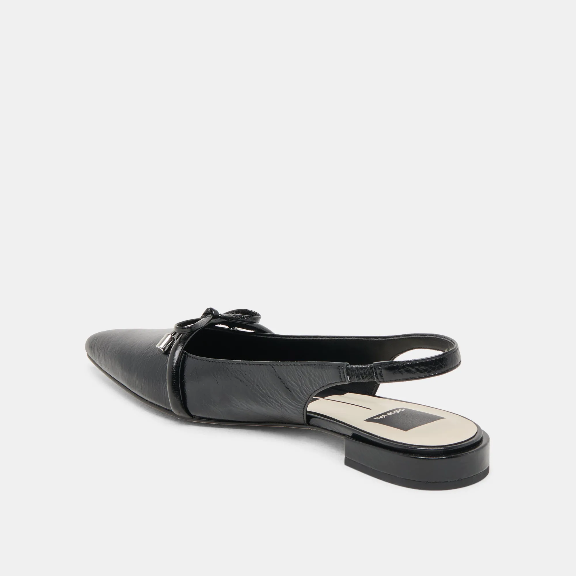 PAYGE FLATS MIDNIGHT CRINKLE PATENT Runway Step
