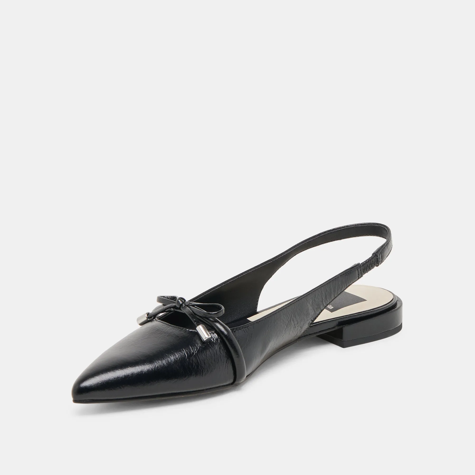PAYGE FLATS MIDNIGHT CRINKLE PATENT Chic Comfort Shoes