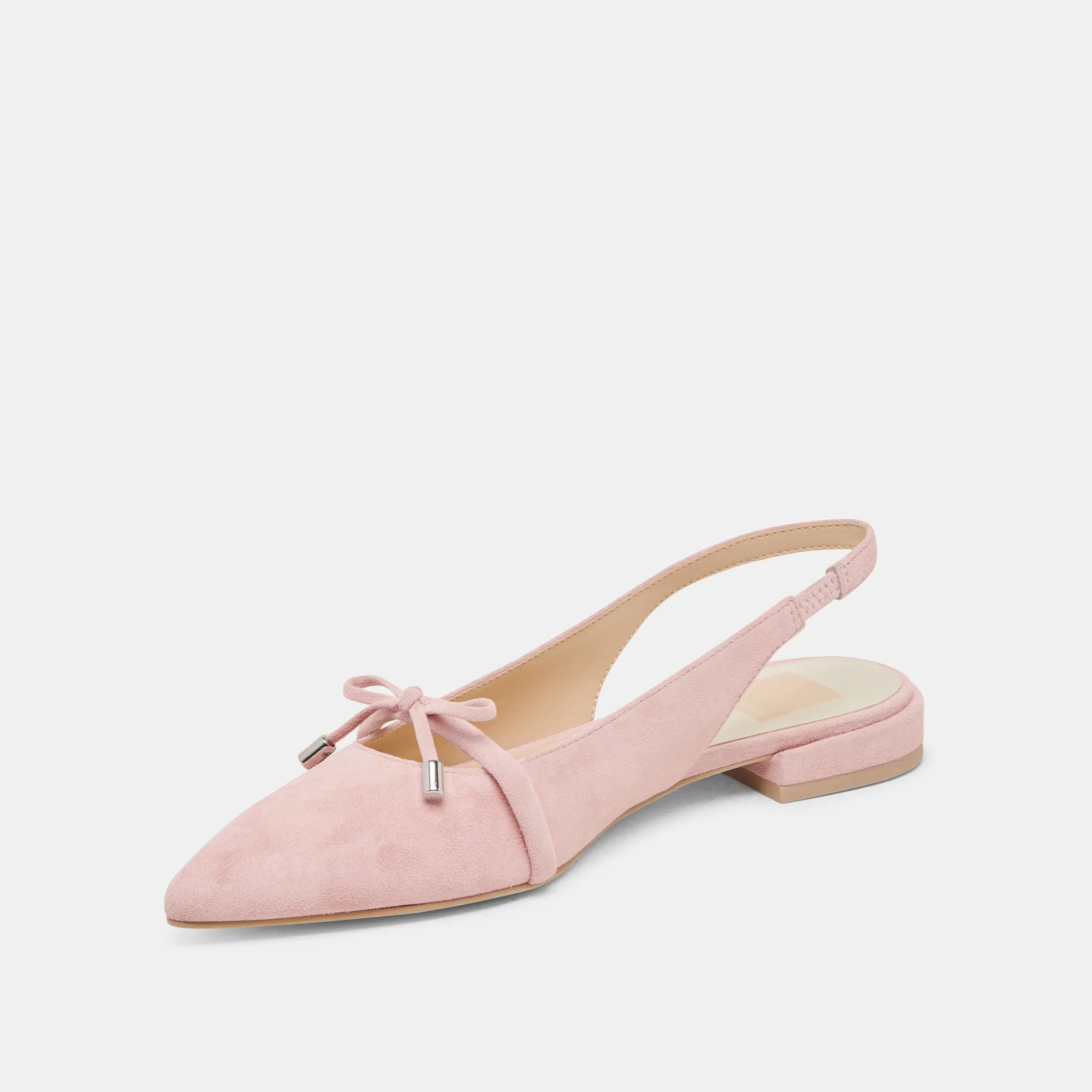 PAYGE FLATS PETAL PINK SUEDE Flexible Flats Tea Time