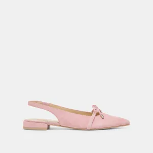 Slip On Style PAYGE FLATS PETAL PINK SUEDE
