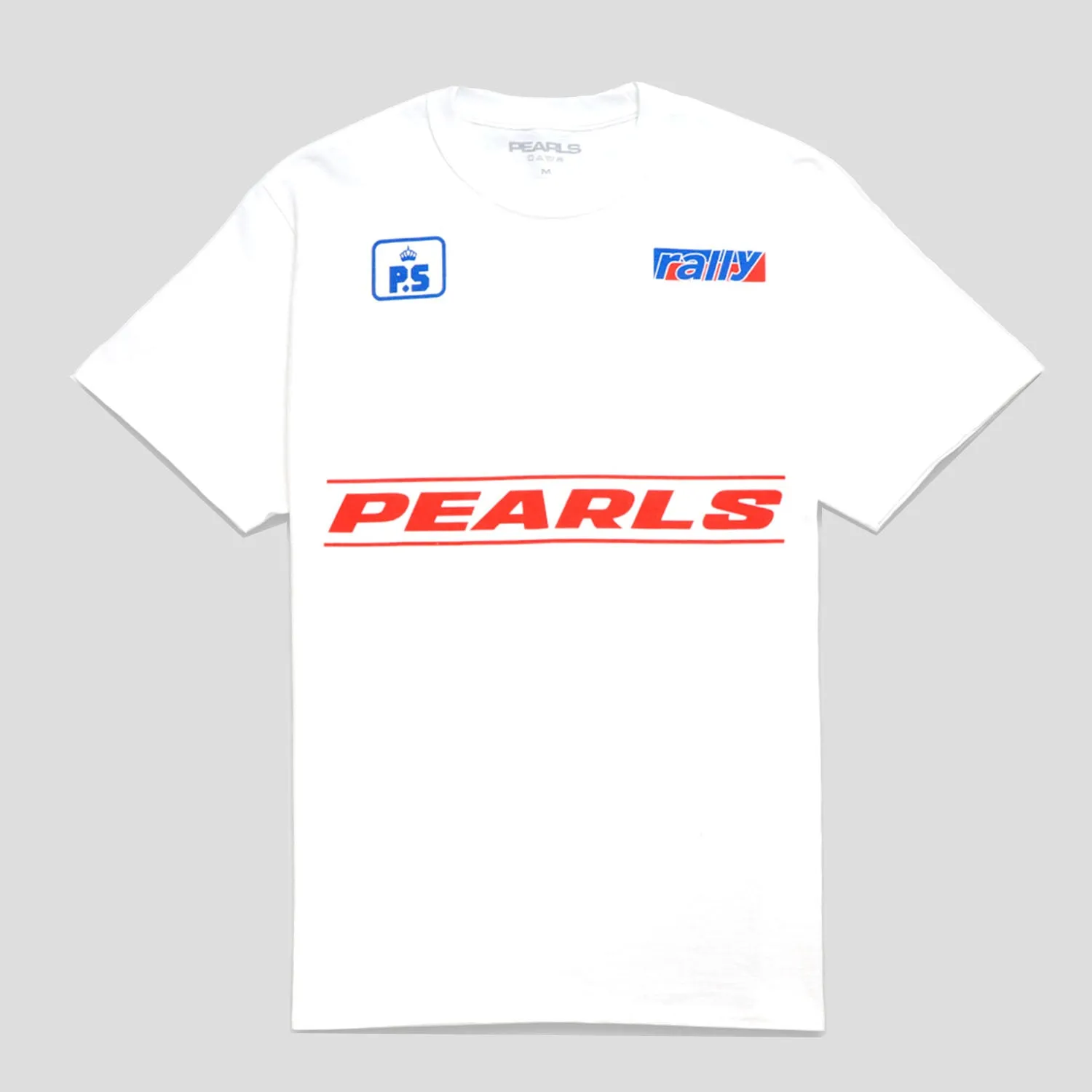 Comfy Casual Pearls Rally Tee - White