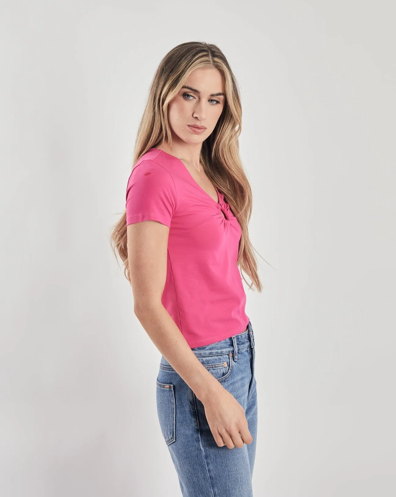 Quick Dry Fabric Playful Vibes Pepper T-Shirt Pink Yarrow