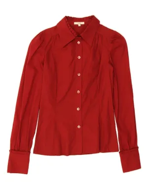 Quick-Dry High-Quality Material KENZO Womens Shirt Blouse IT 36 XS Red Cotton