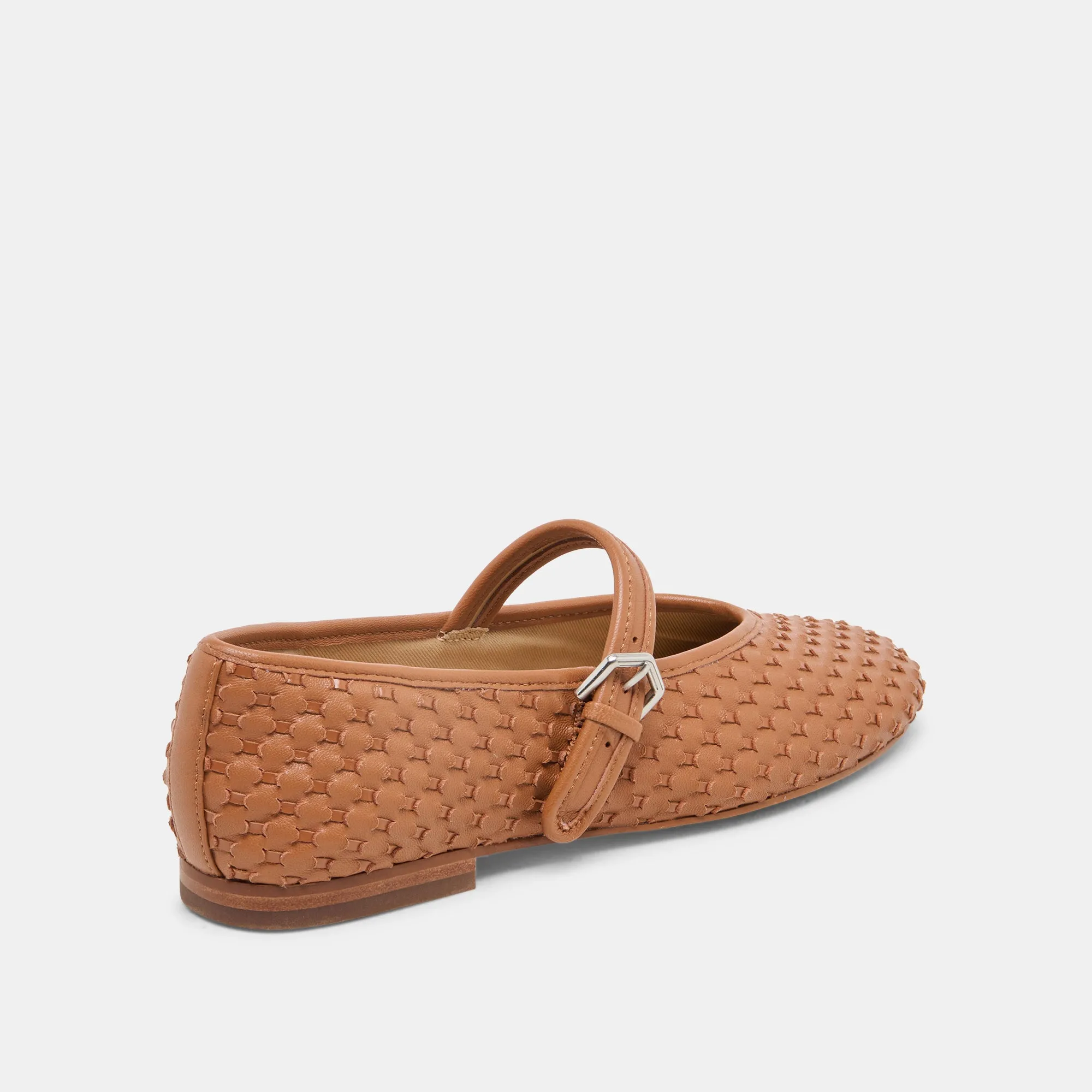 ROSLYN WOVEN BALLET FLATS SADDLE WOVEN LEATHER Good Traction
