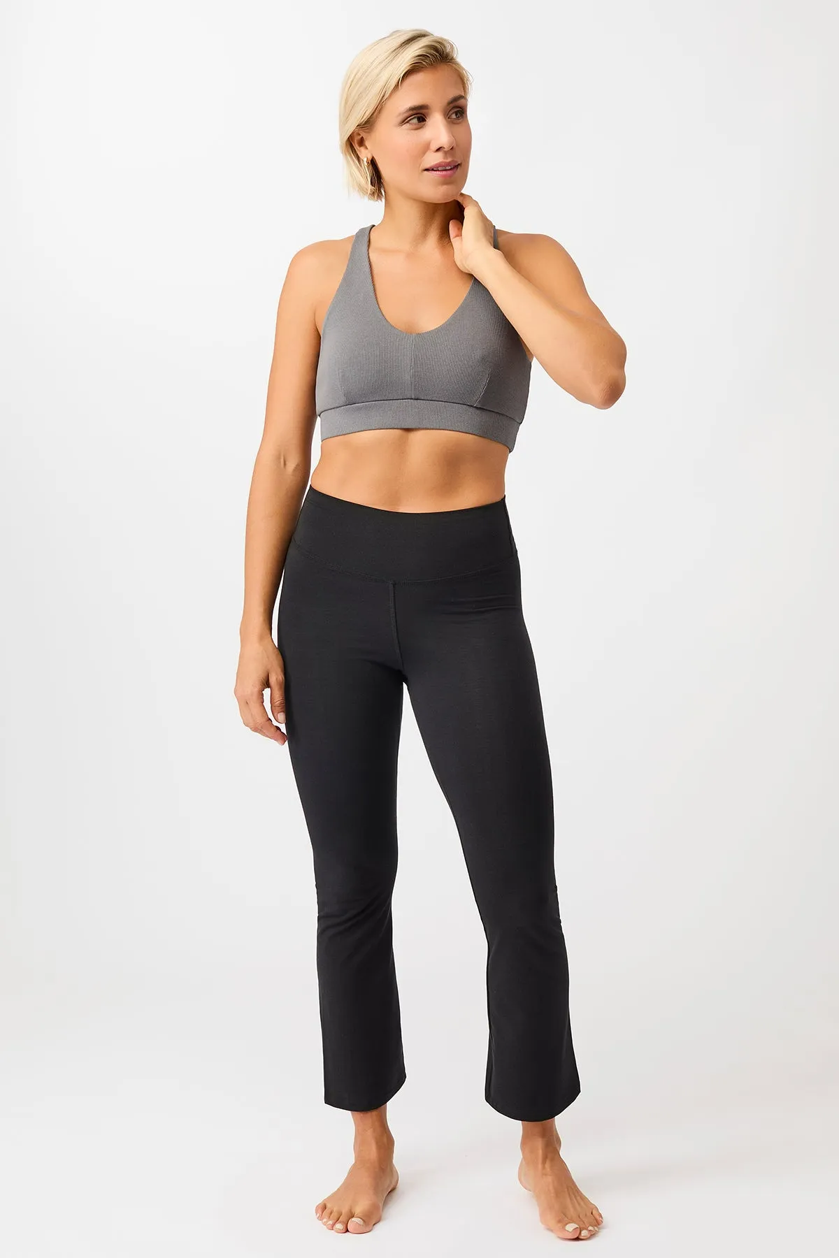 Gym outfit Cropped Flared Pants - Black