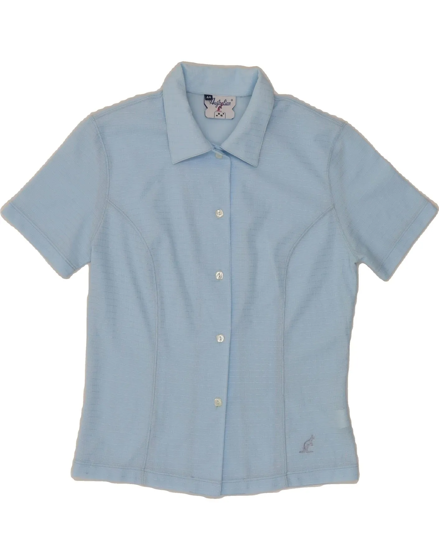 Distressed finish family gathering AUSTRALIAN L'ALPINA Womens Shirt Blouse IT 44 Medium Blue Striped