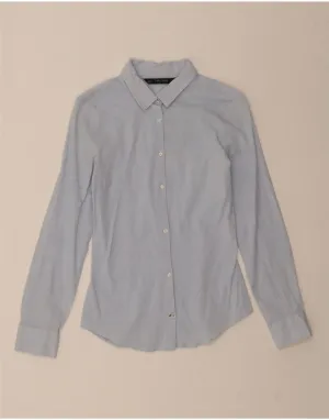 Two Tone Stitching Exclusive Collection ZARA Womens Shirt UK 6 XS Blue