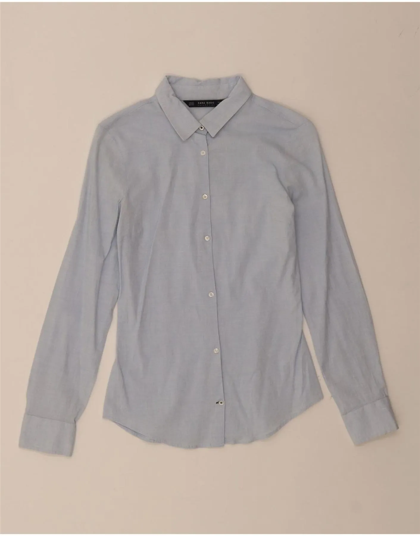 Two Tone Stitching Exclusive Collection ZARA Womens Shirt UK 6 XS Blue