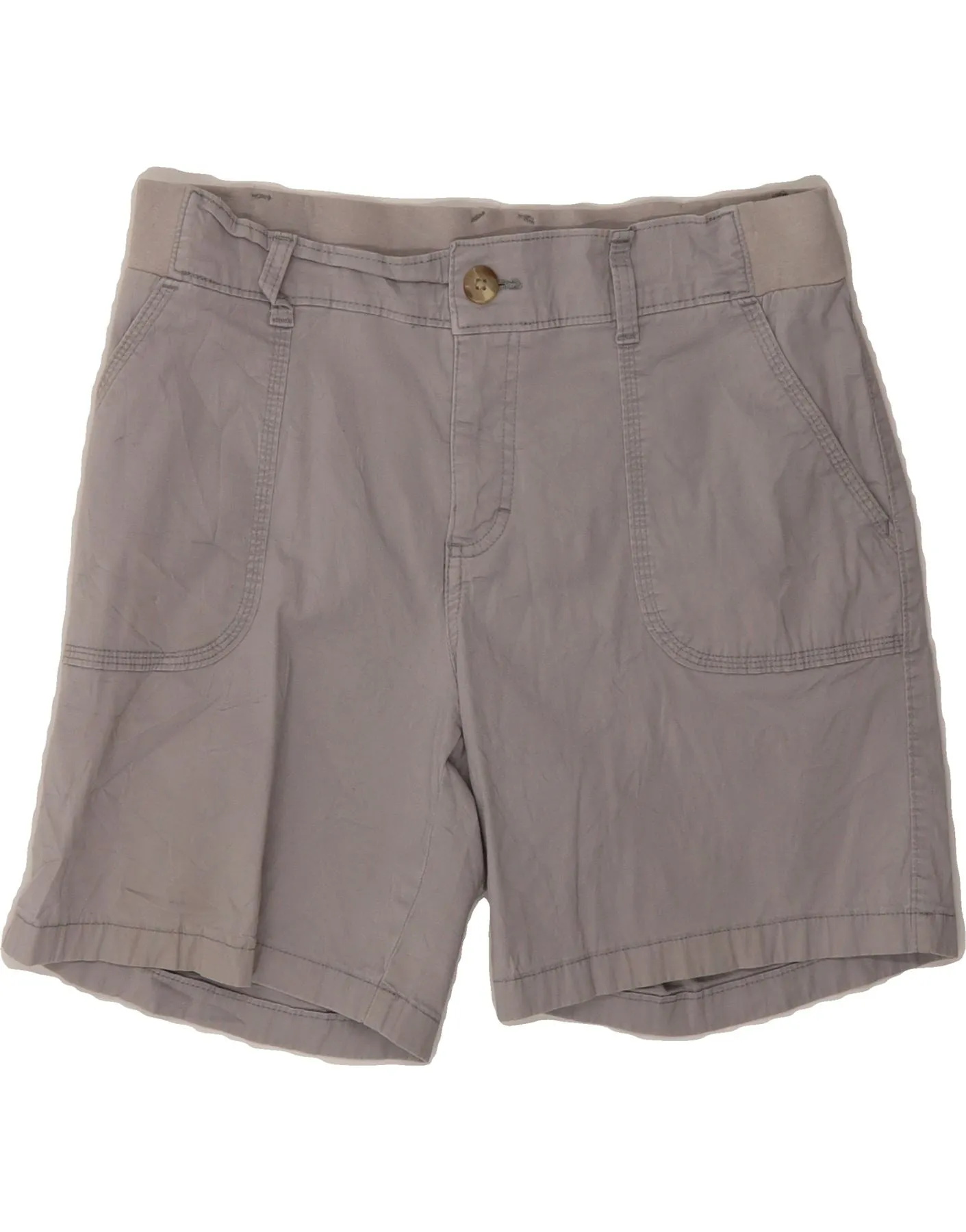 LEE Womens Riders Mid Rise Shorts Size 10 Medium W30  Grey Cotton Comfortable Fabric