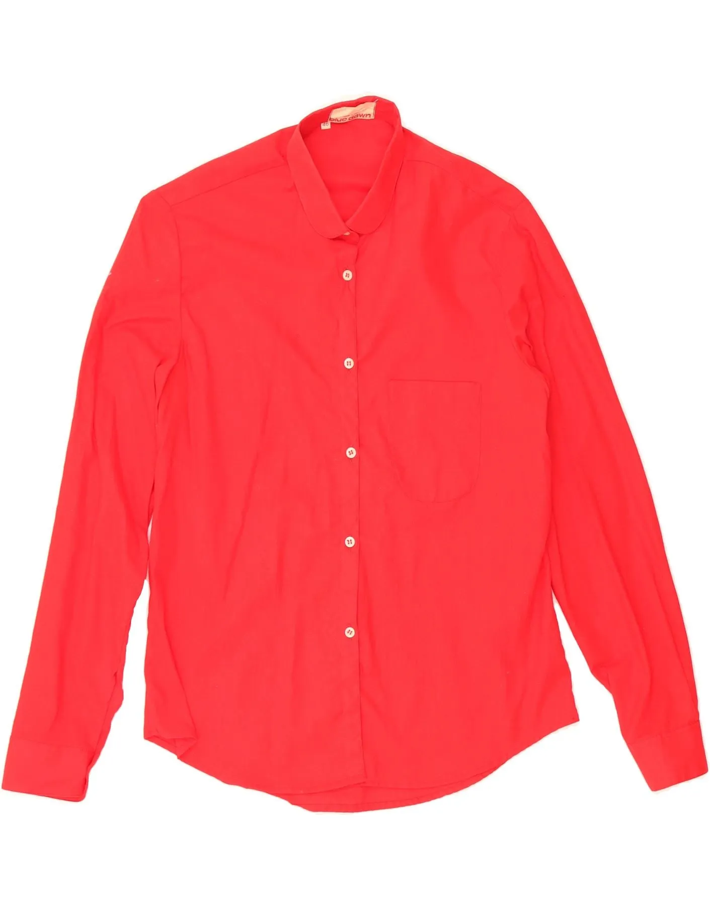 Subtle Details Local Favorite VINTAGE Womens Shirt IT 46 Large Red Cotton