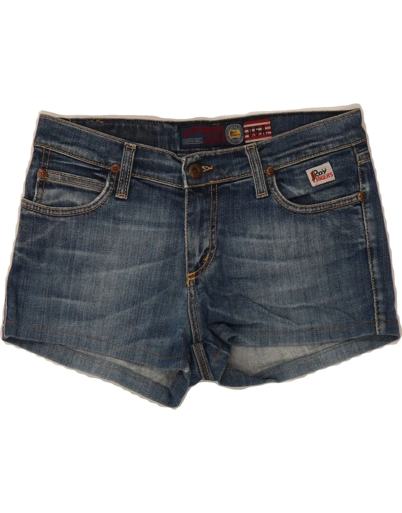 ROY ROGERS Womens Denim Shorts IT 42 Medium W28 Blue Cotton birthday celebration