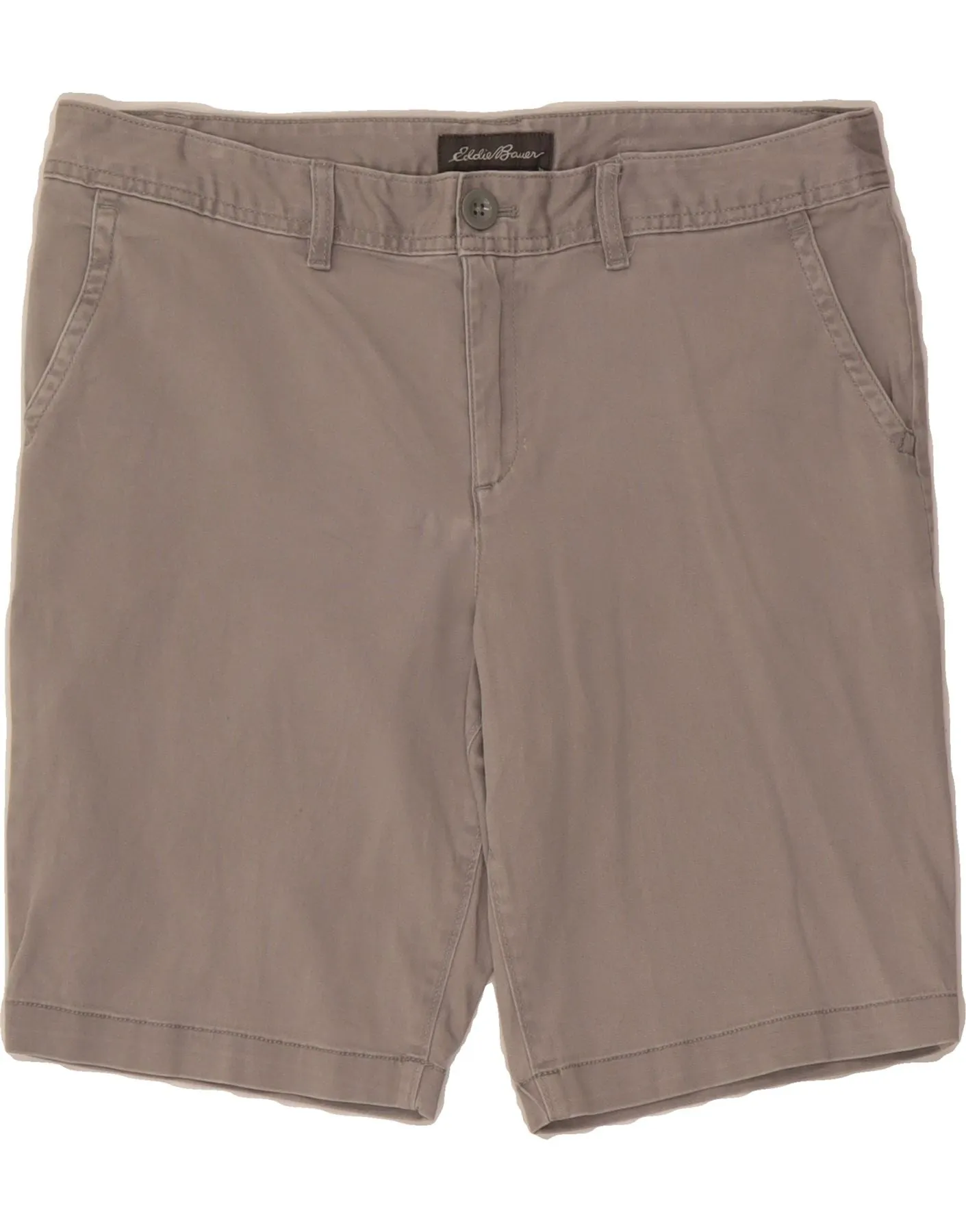 EDDIE BAUER Womens Chino Shorts US 12 Large W34  Grey Cotton Holiday Special Holiday Gift