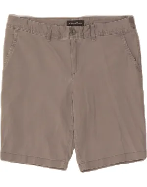 EDDIE BAUER Womens Chino Shorts US 12 Large W34  Grey Cotton Holiday Special Holiday Gift