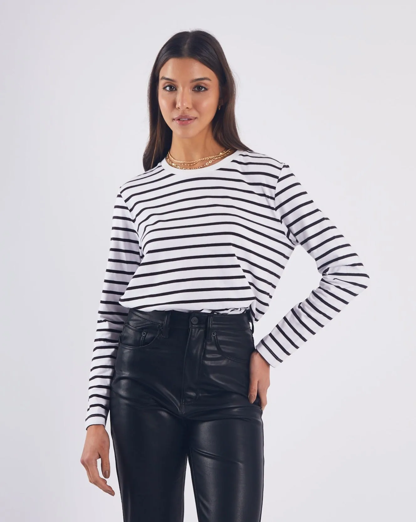 Petra T-Shirt Black Non Iron Finish WrinkleFreeFabric