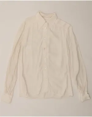 VINTAGE Womens Shirt IT 48 XL White Thermoregulating Fabric