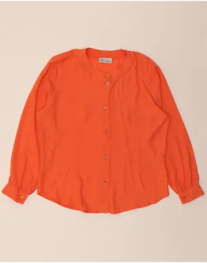 ACCORDO Womens Shirt Blouse UK 16 Large Orange Polyester formal dinner