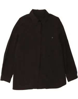 VINTAGE Womens Shirt UK 18 XL Black Multi Layer Stitching Wardrobe Essential