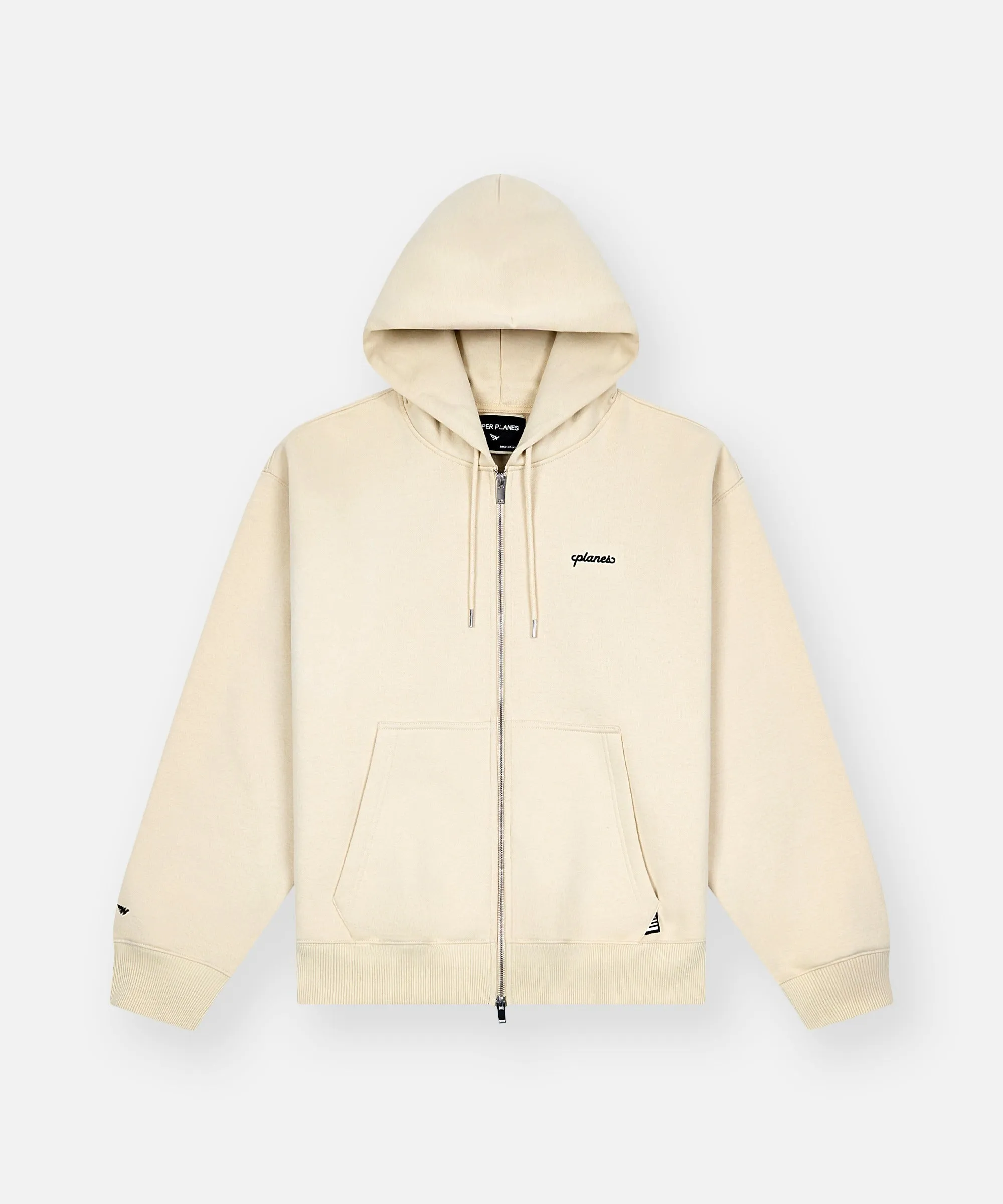 One-of-a-kind Planes Script Weld Zip Up Hoodie