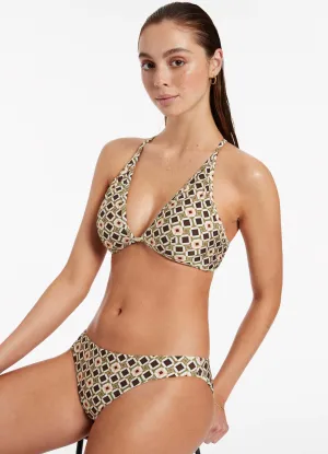 Moisture Wicking Texture Anti Fade Technology Playa Soft Tri Top - Olive