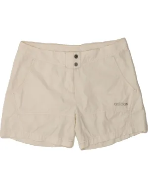 Versatile Design Cool Comfort ADIDAS Womens Chino Shorts UK 12 Medium W34  White Cotton