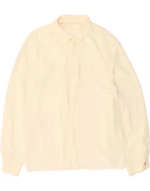 Moisture Management Tech fade resistant color VINTAGE Womens Shirt Blouse UK 18 XL Off White Polyester