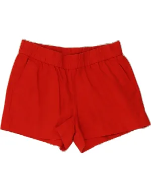 J. CREW Womens Chino Shorts US 2 XS W28 Red Roomy Cut Casual Hangout