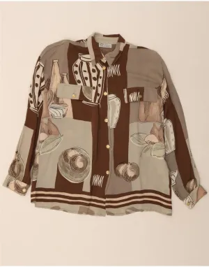 Snug feel ACCORDO Womens Shirt UK 20 2XL Brown Patchwork