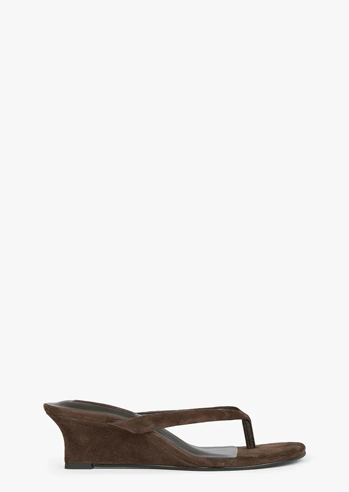 Edgy Espresso Suede Daytime Heels