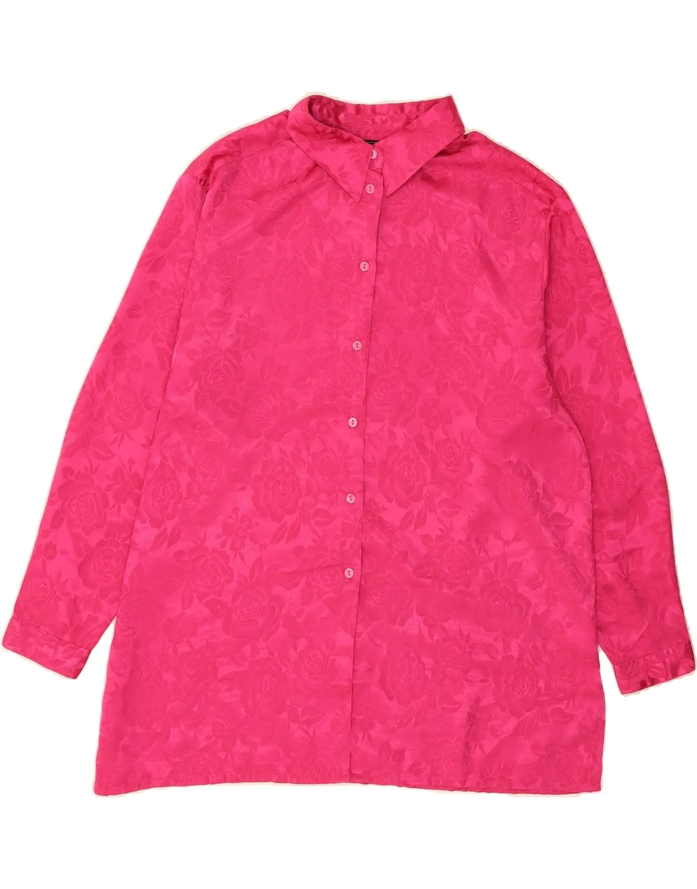 Black Tie Optional Snug feel WOODPECKER Womens Shirt Blouse UK 18/20 XL Pink Floral Polyamide